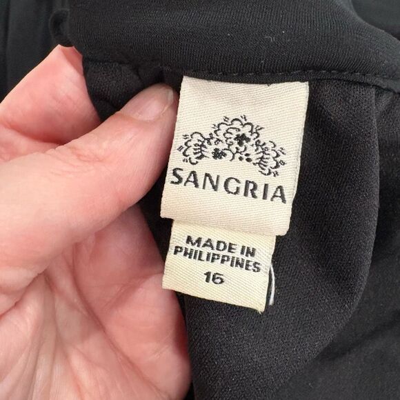 Sangria‎ Black Ruched Bust Keyhole in Neckline Sexy Cocktail Dress 16 - Picture 4 of 12